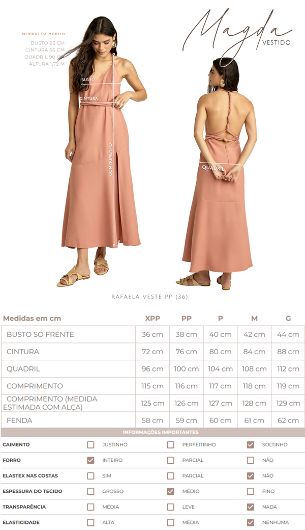 Vestido Midi Alfaiataria Viscose Magda | Laguna