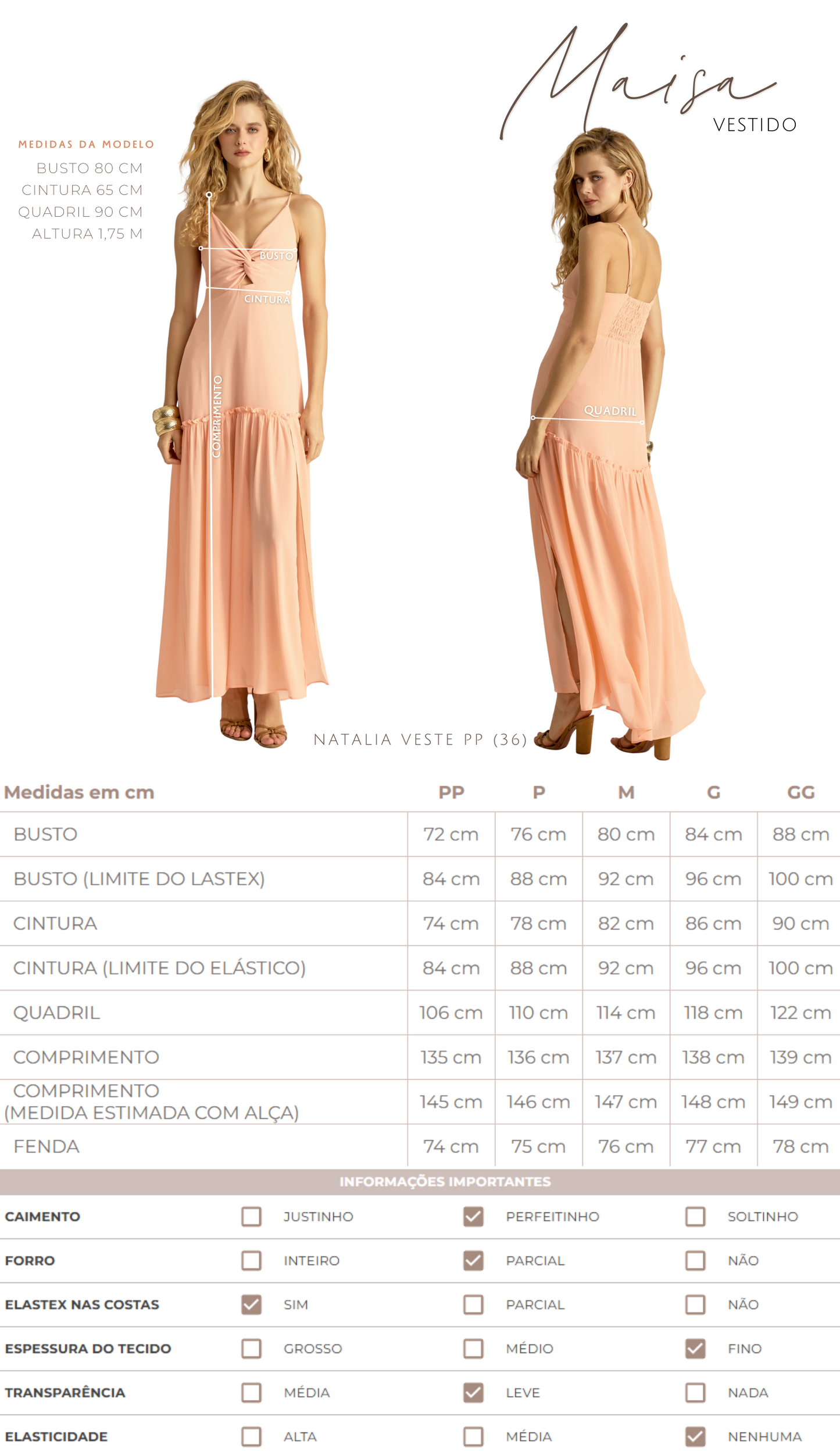 Vestido Maísa Pêssego