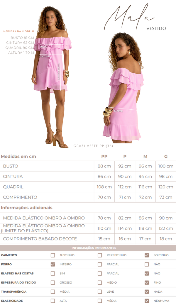 Vestido Curto Crepe Malu | Laguna