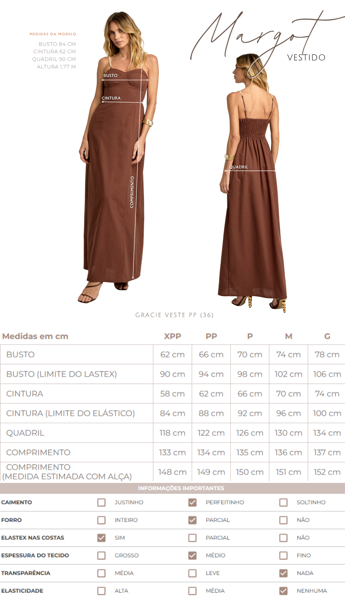 Vestido Margot Café