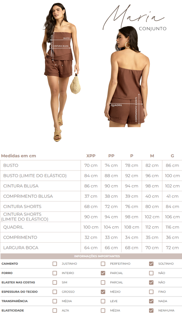 Conjunto Linho Blusa e Shorts Maria | Laguna