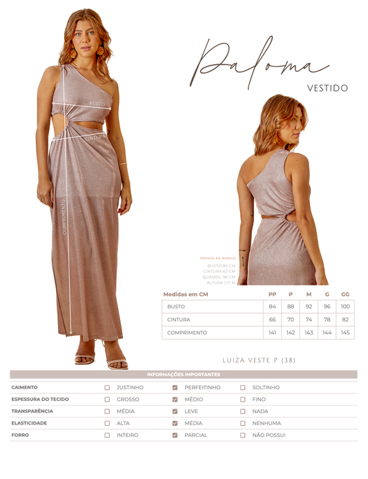 Vestido Paloma Ouro
