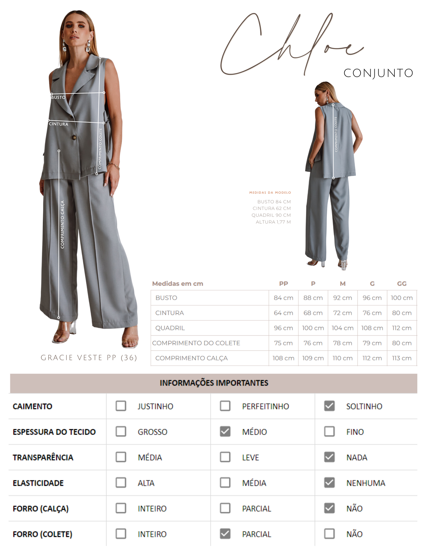 Conjunto Chloe Grafite