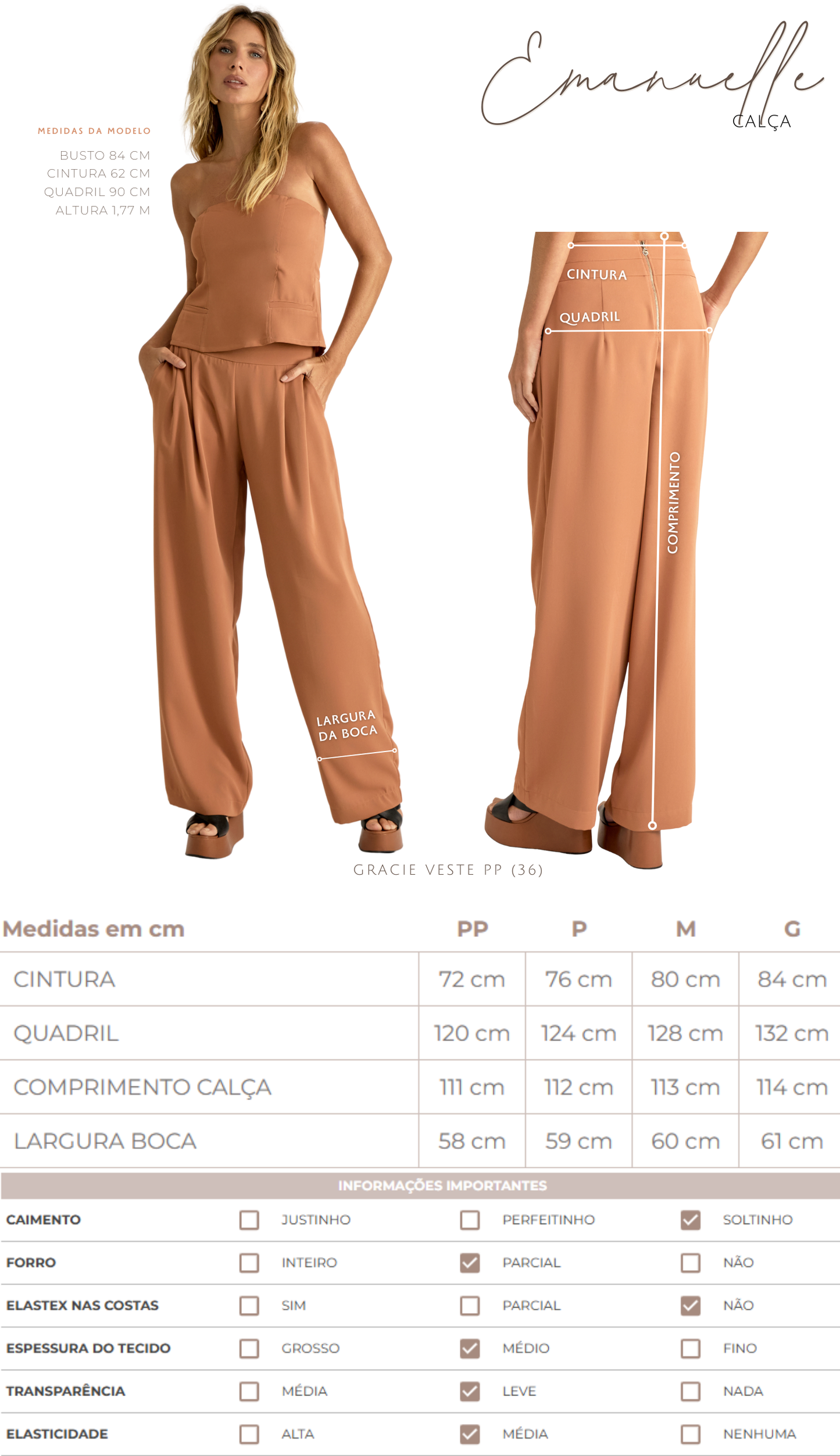 Calça Emanuelle Chantilly