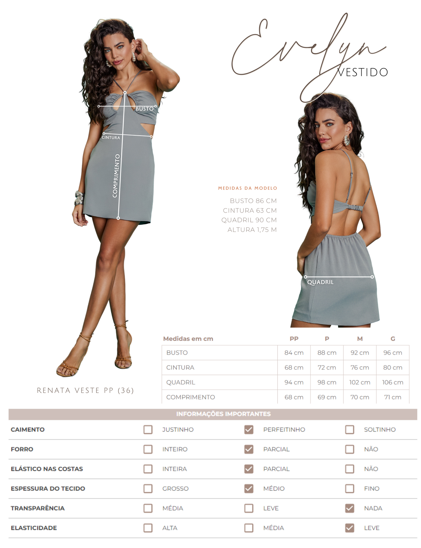Vestido Evelyn Azul