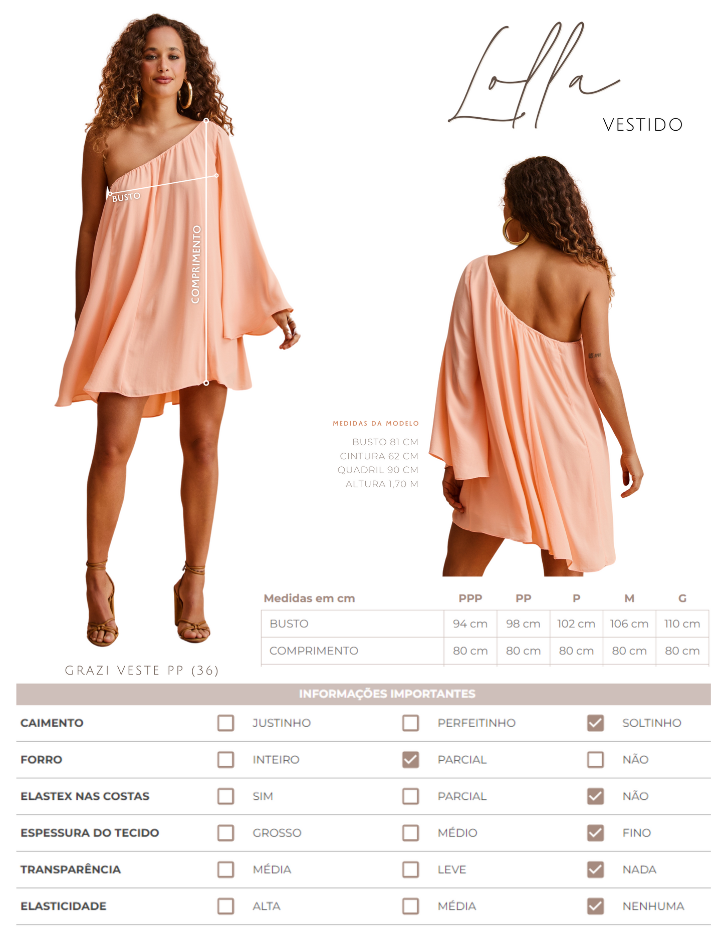 Vestido Lolla Pêssego