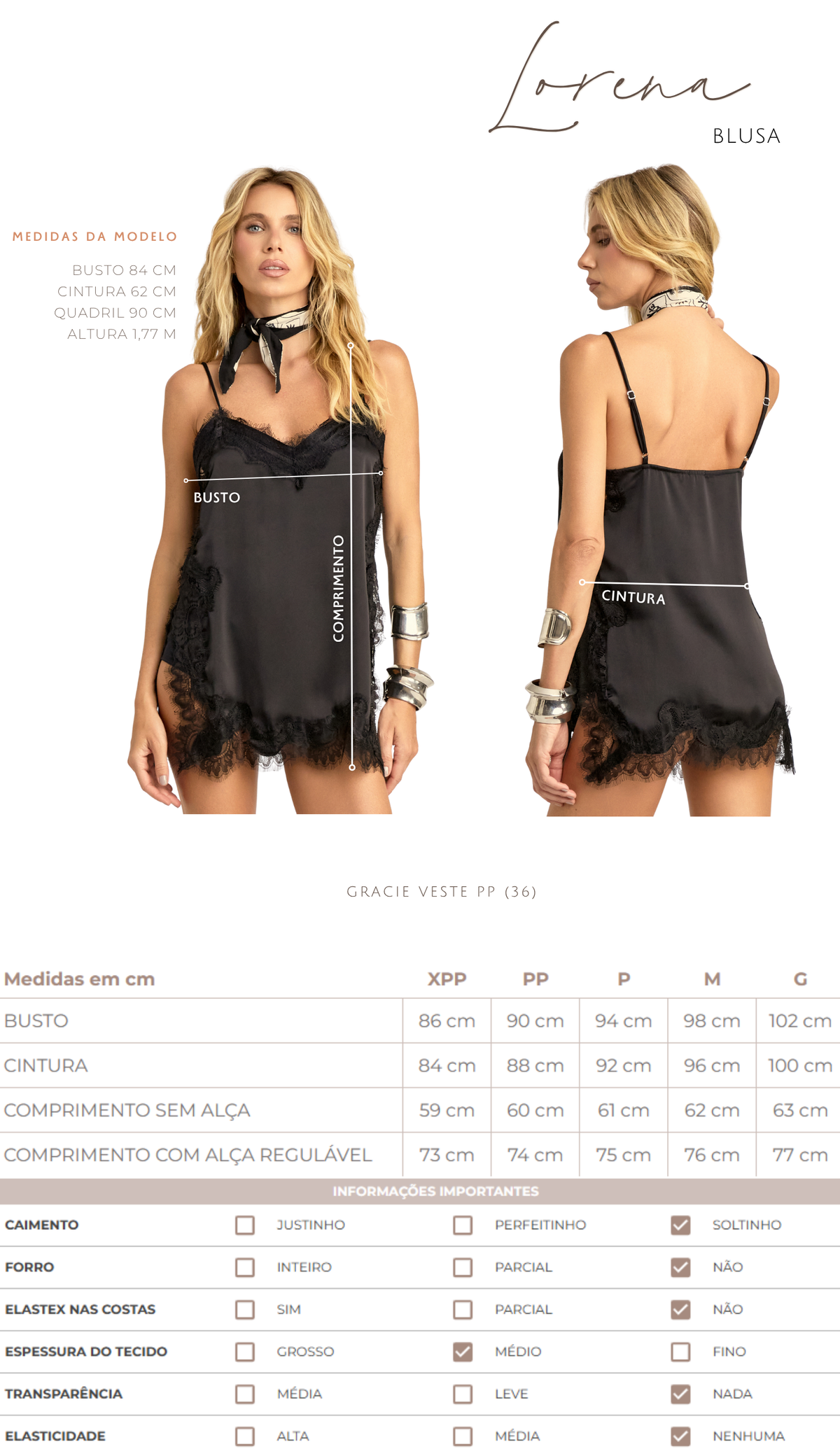 Blusa Lorena Preto