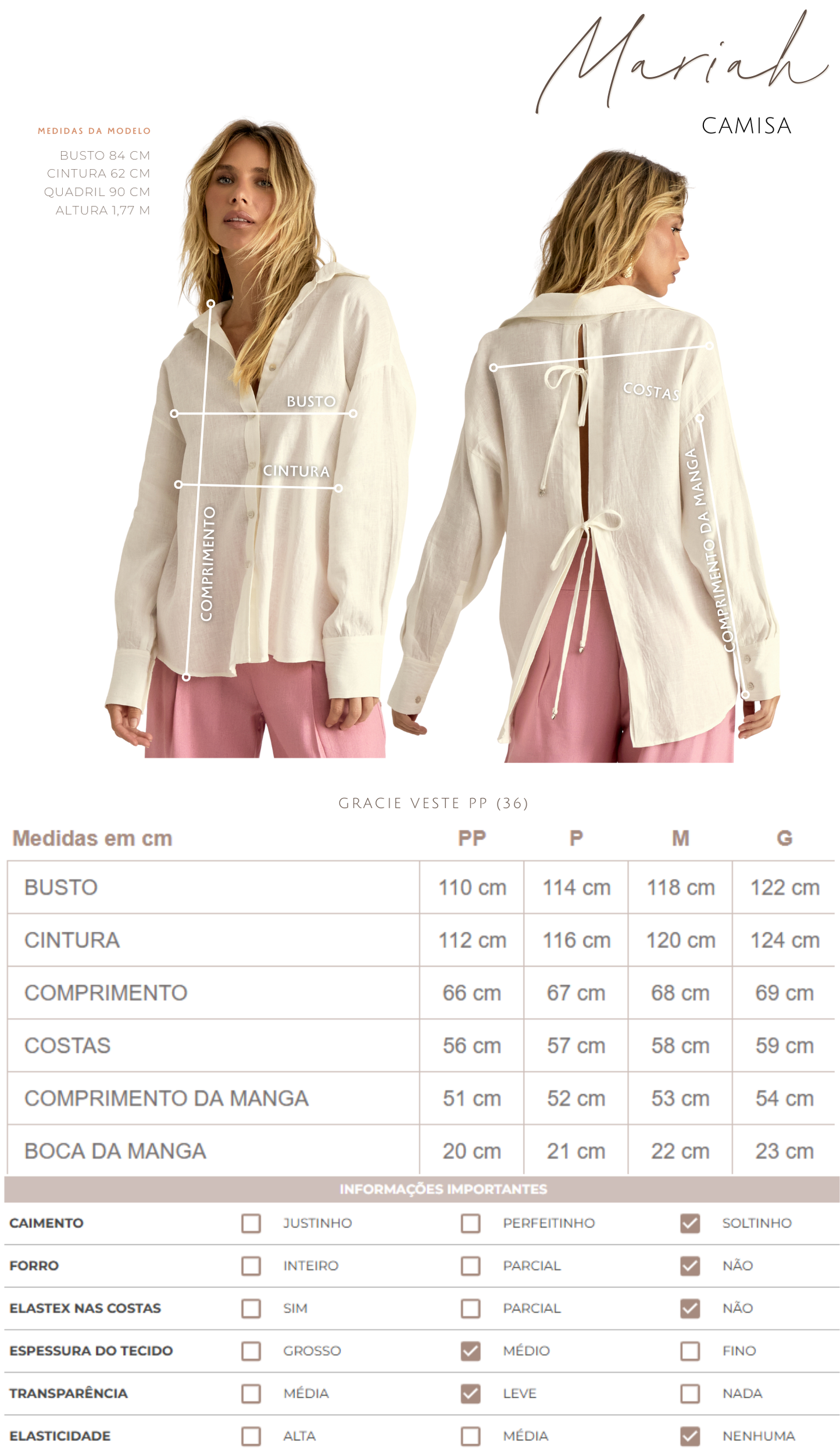 Camisa Mariah Natural