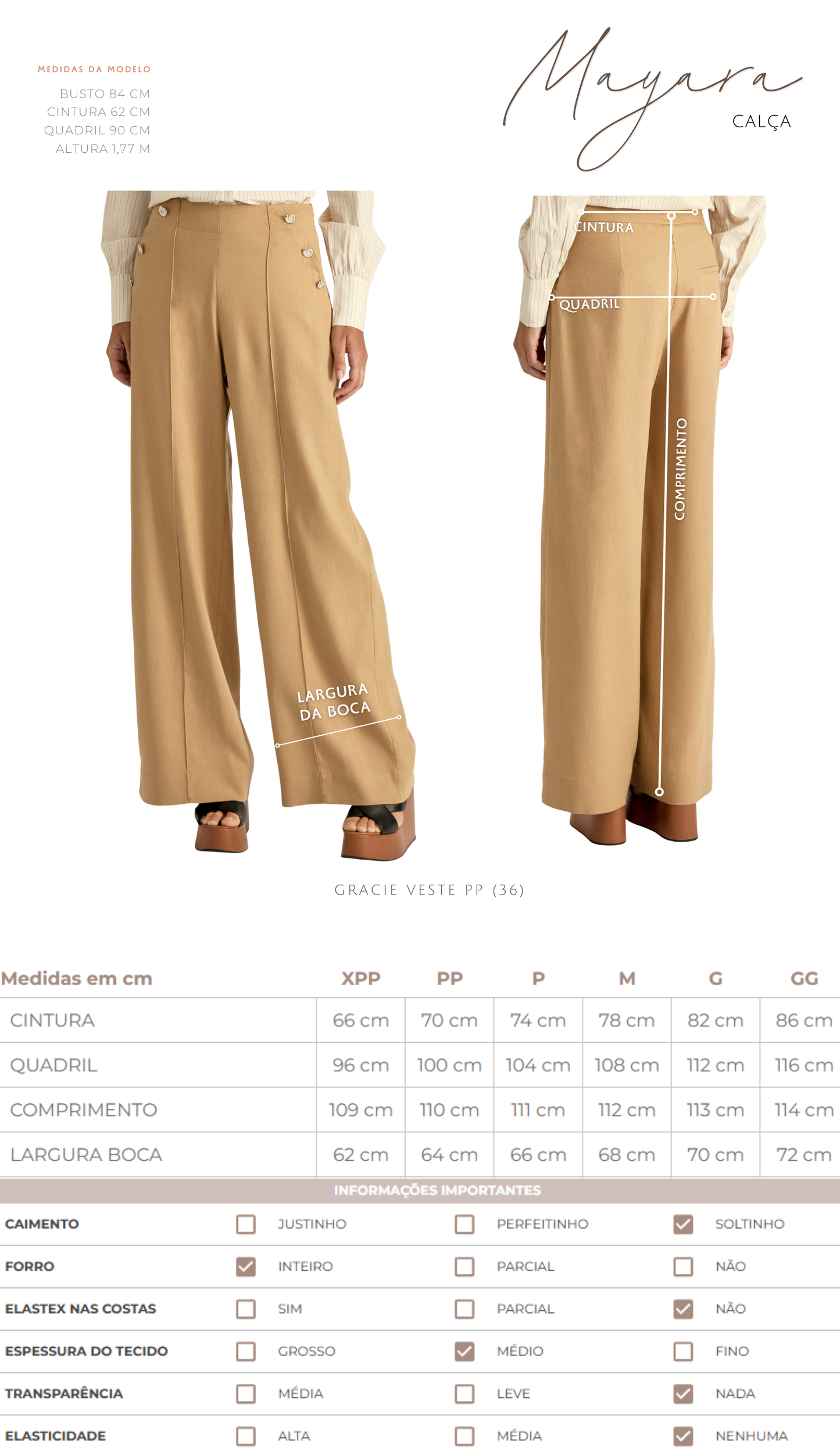 Calça Mayara Off White