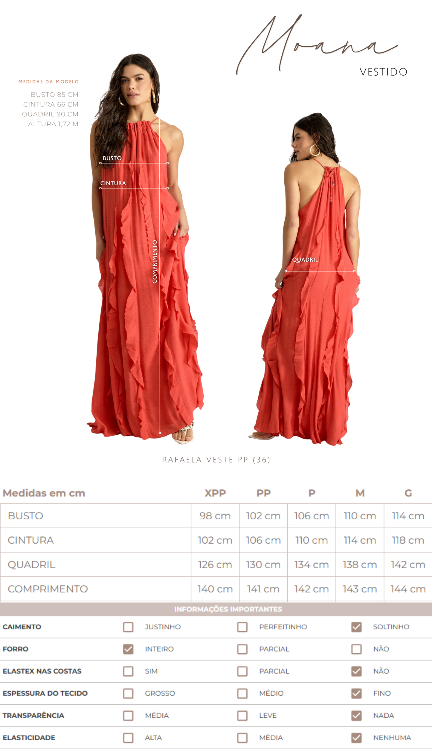 Vestido Moana Cereja