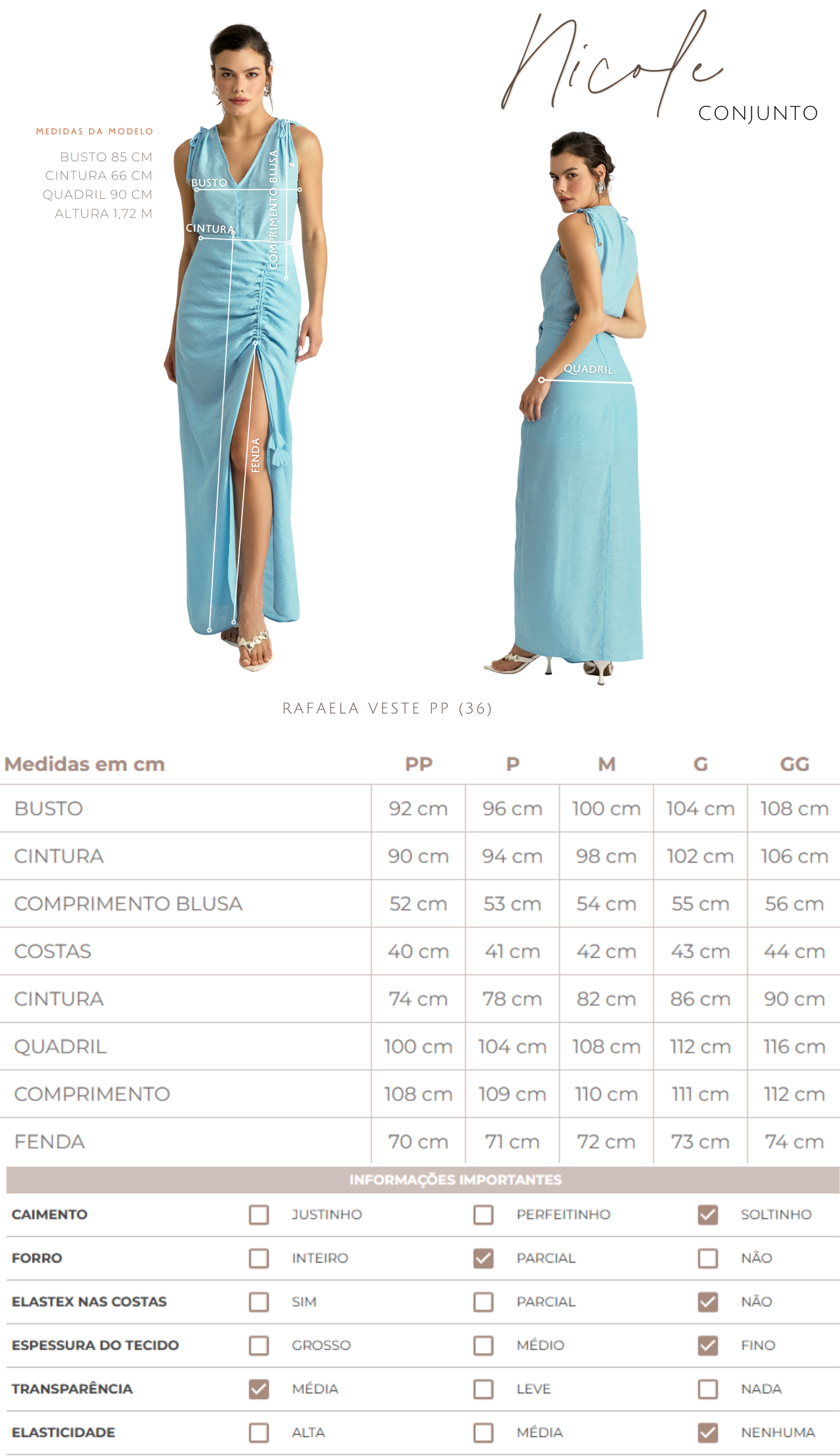 Conjunto Nicole Azul