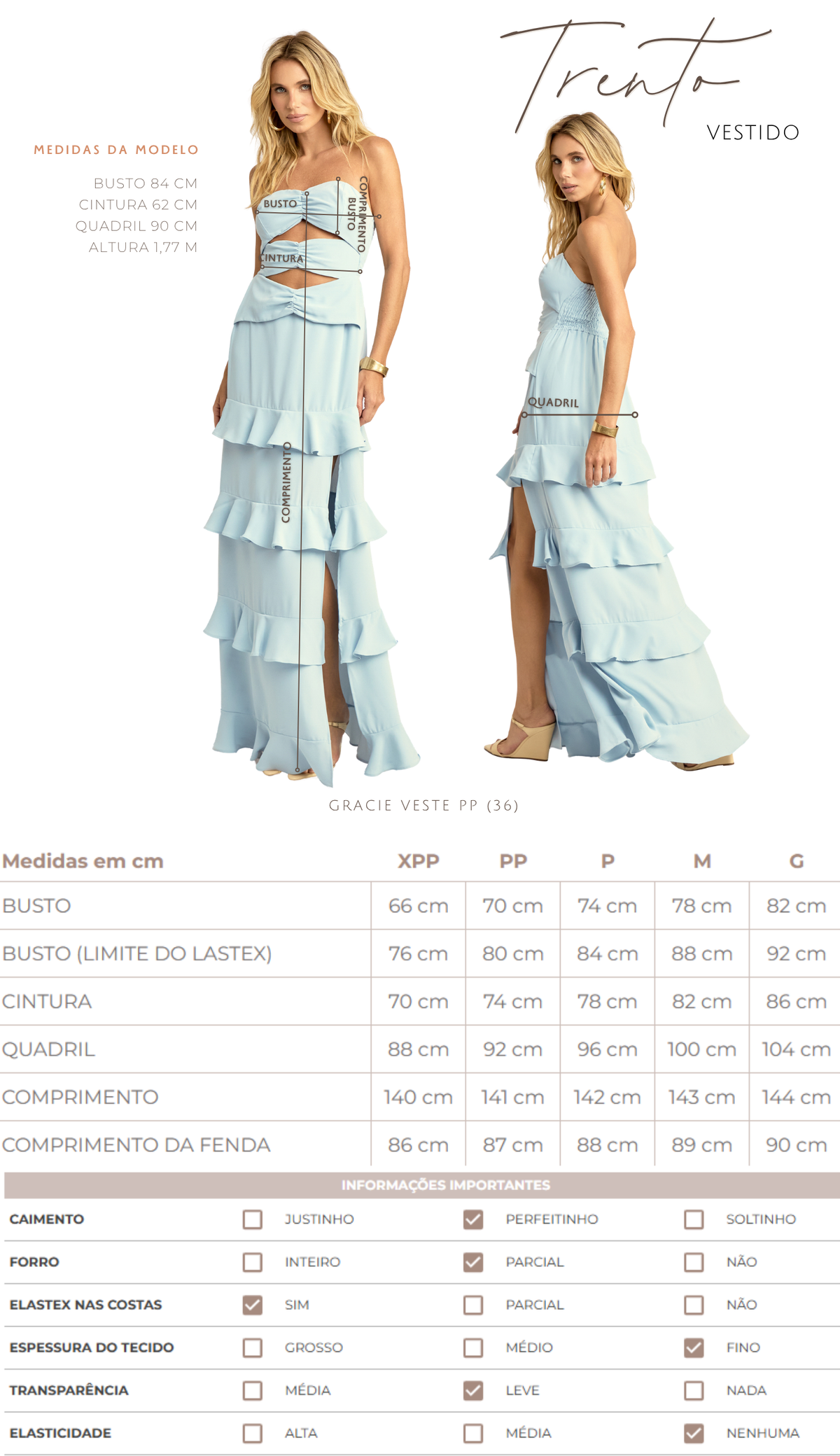 Vestido Trento Rosa