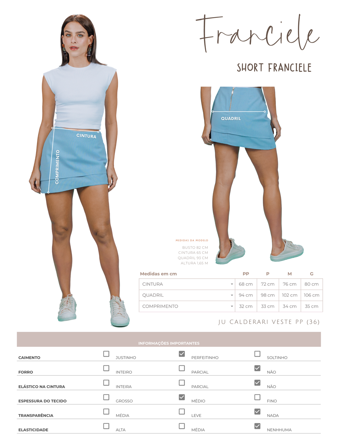 Shorts Franciele Azul