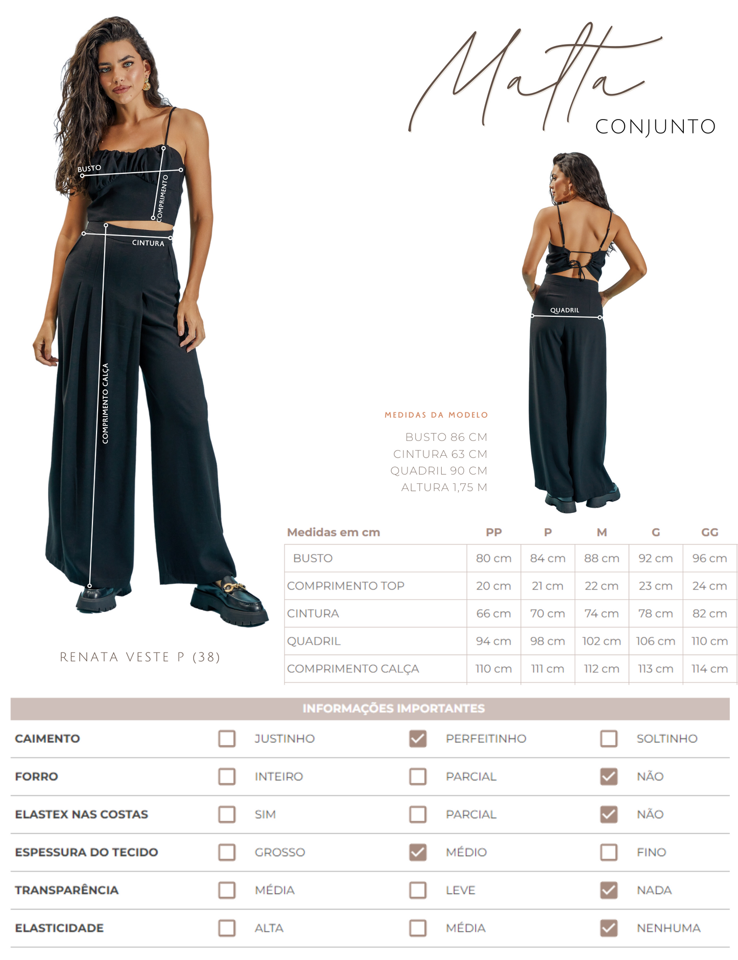 Conjunto Malta Preto
