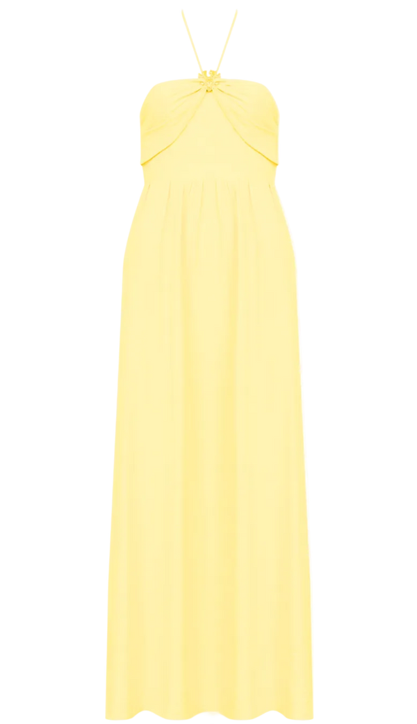 Vestido Longo Poliviscose Michelle Manteiga | Laguna
