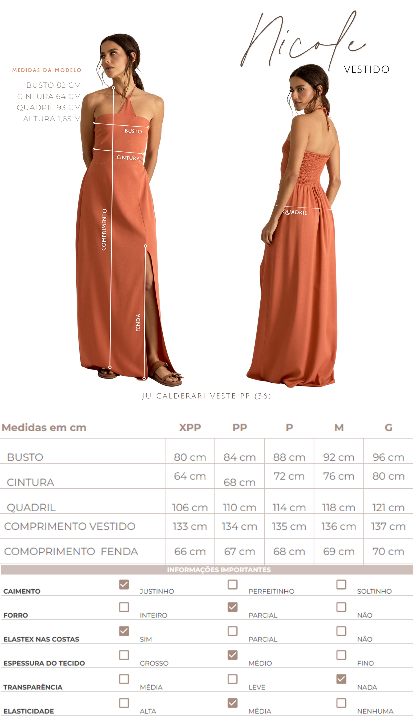 Vestido Nicole Laranja