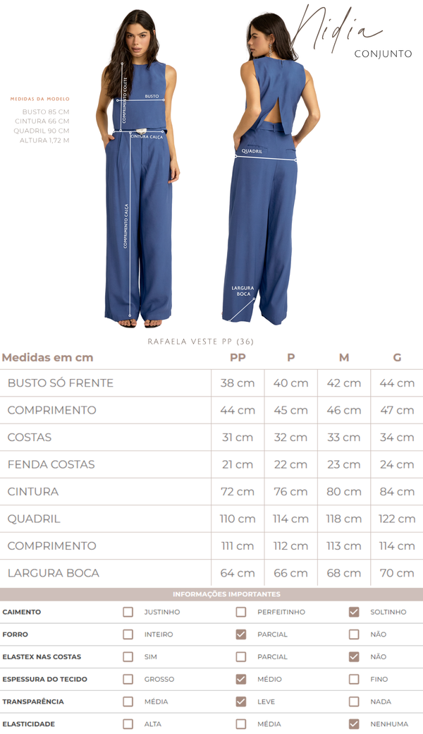 Conjunto Longo Alfaiataria Nidia | Laguna