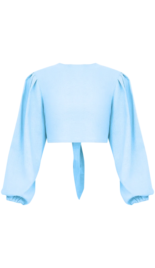 Blusa Linho Nina Azul Claro | Laguna