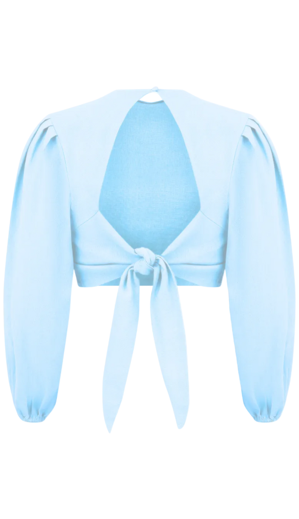 Blusa Linho Nina Azul Claro | Laguna