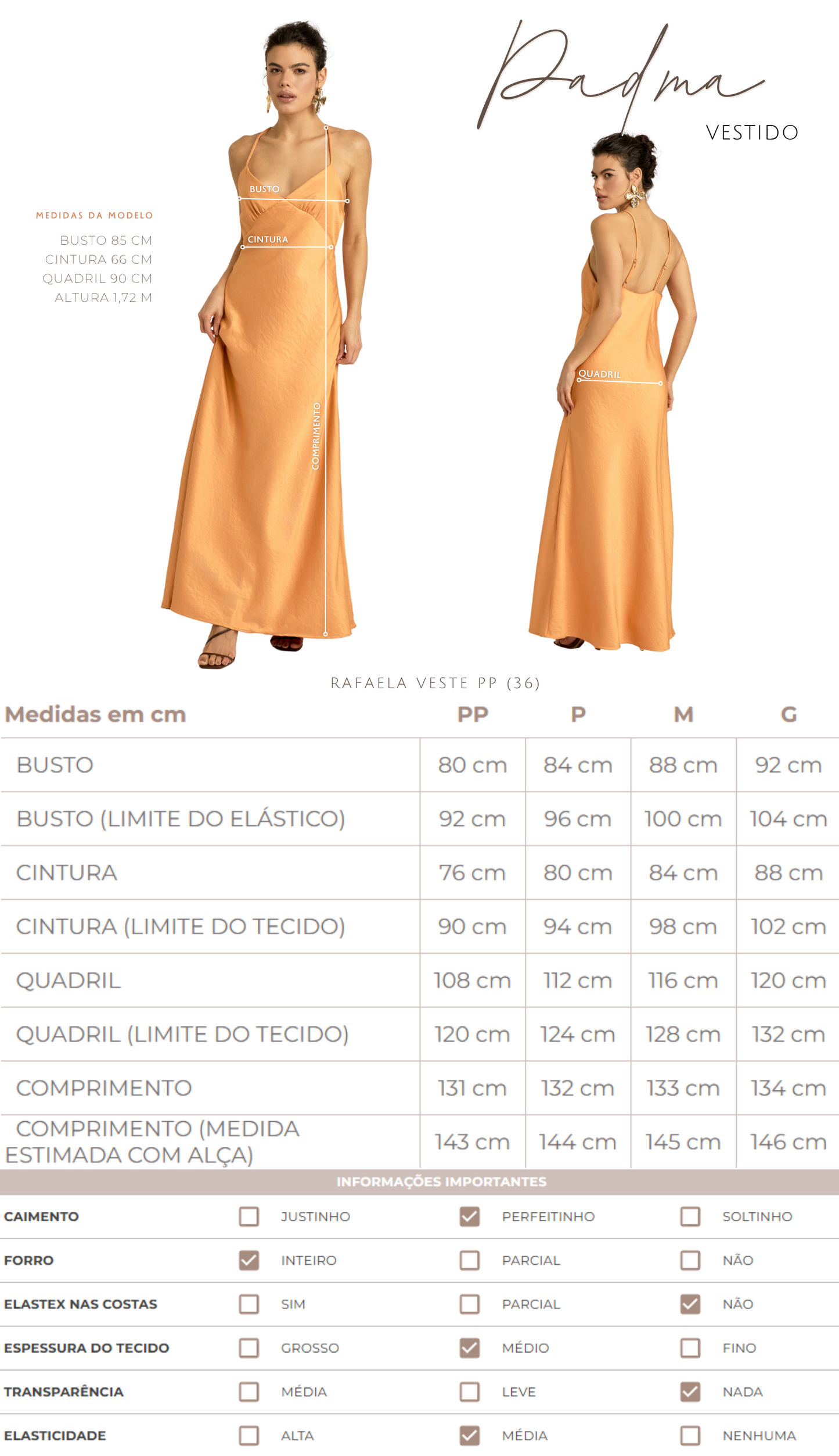 Vestido Padma Laranja
