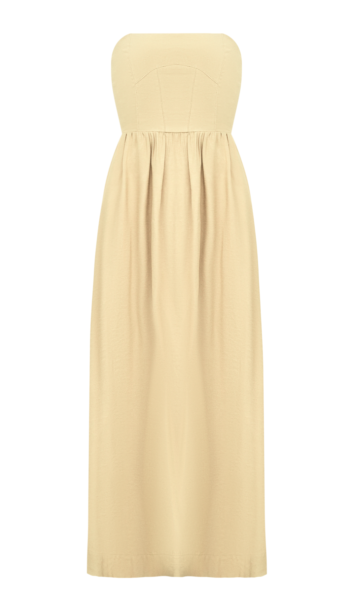 Vestido Panamá Manteiga