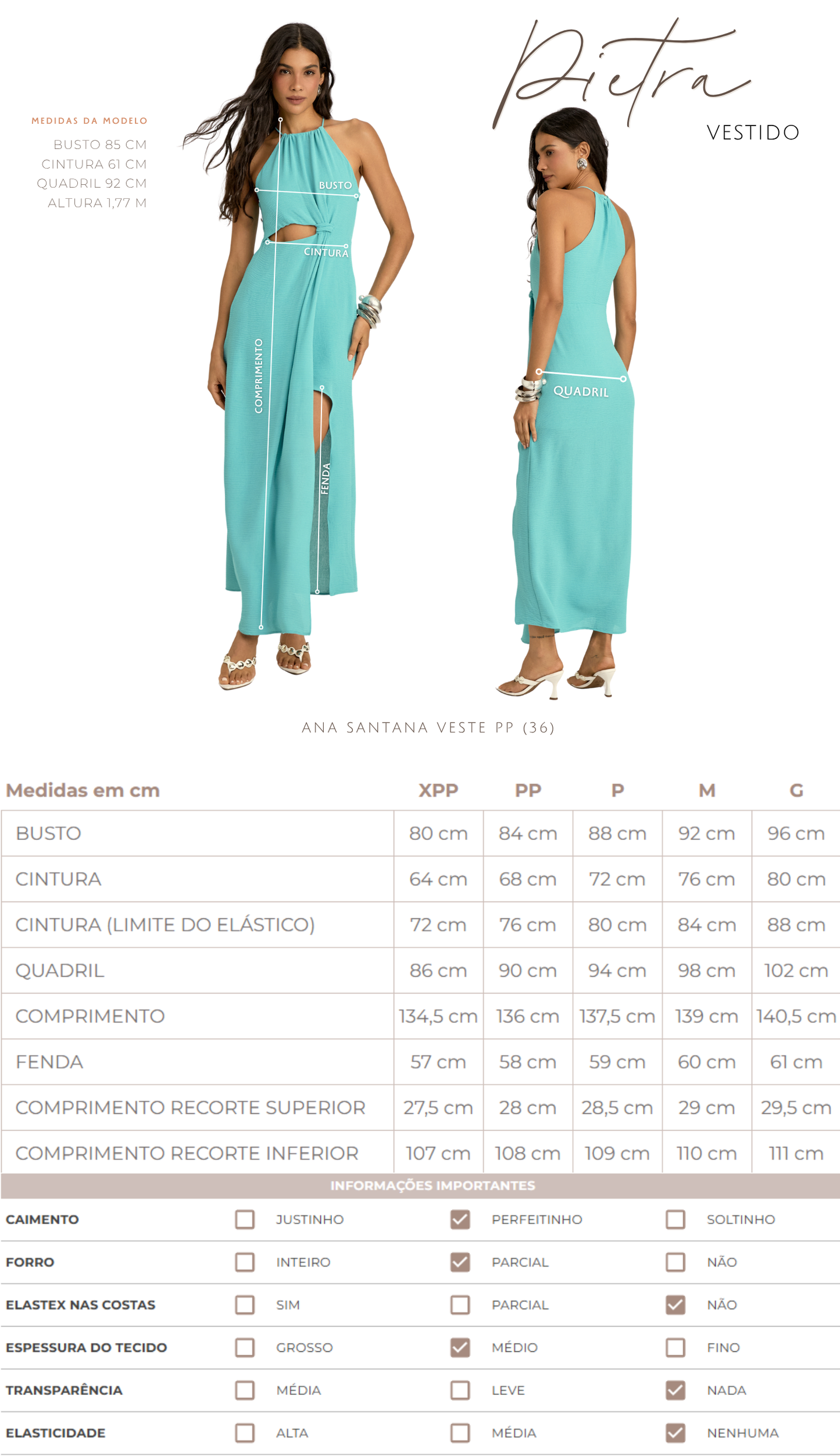 Vestido Pietra Caqui