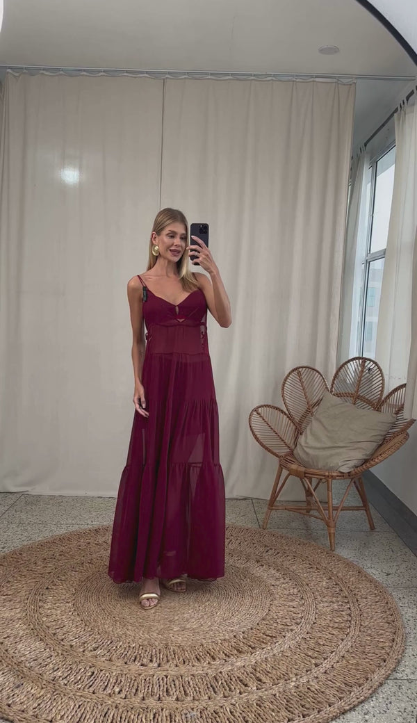 Trijunto Longo Chiffon Dominique | Laguna