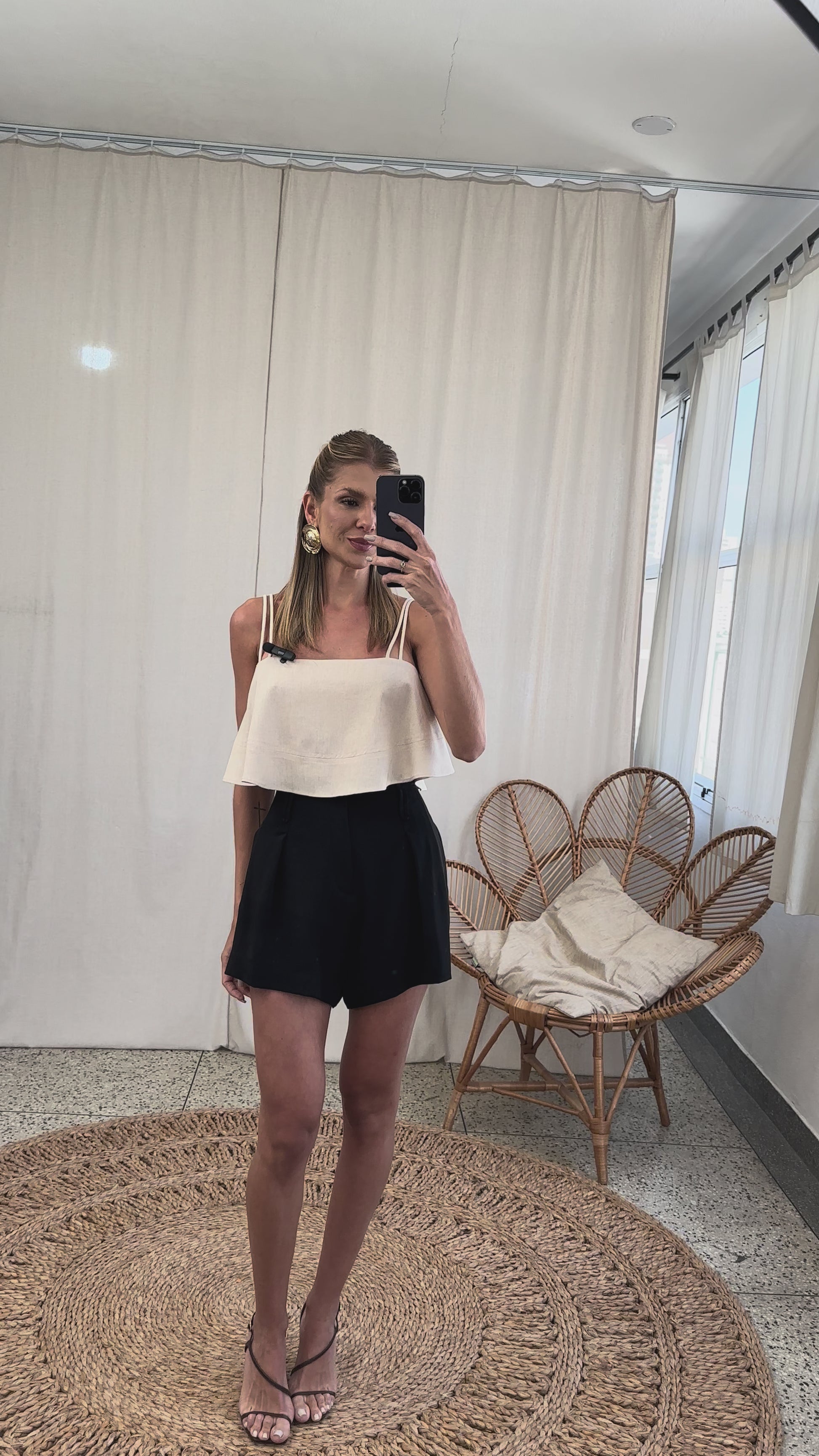 Blusa Cropped Linho Rita | Laguna