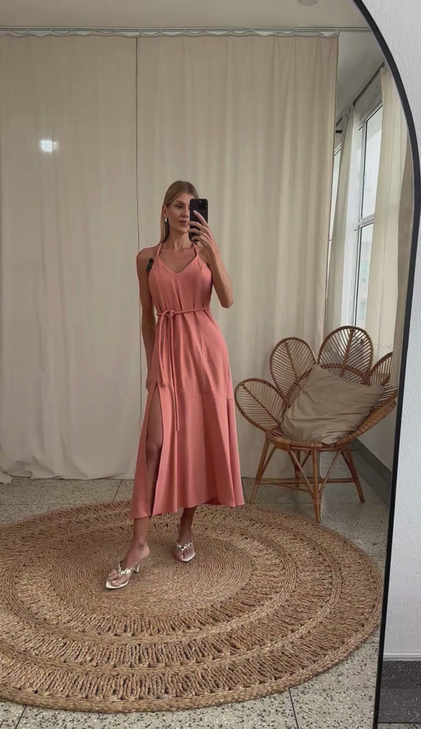 Vestido Midi Alfaiataria Viscose Magda | Laguna
