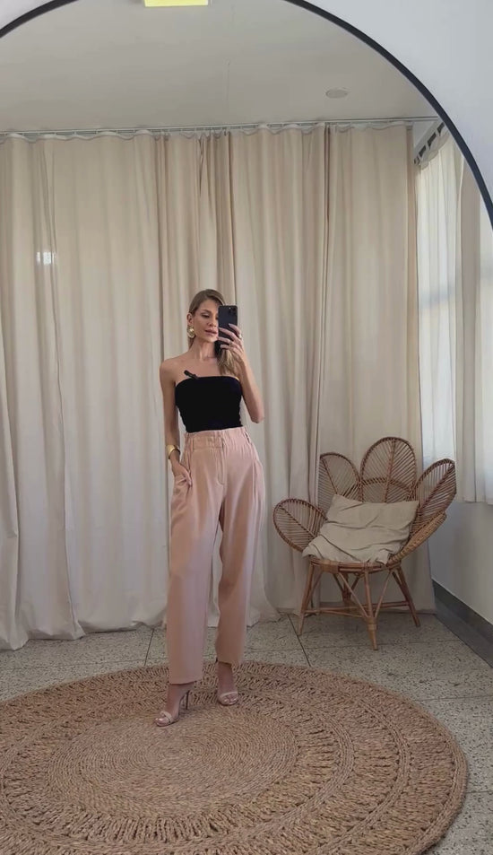 Calça Clochard Alfaiataria Textura Lili | Laguna