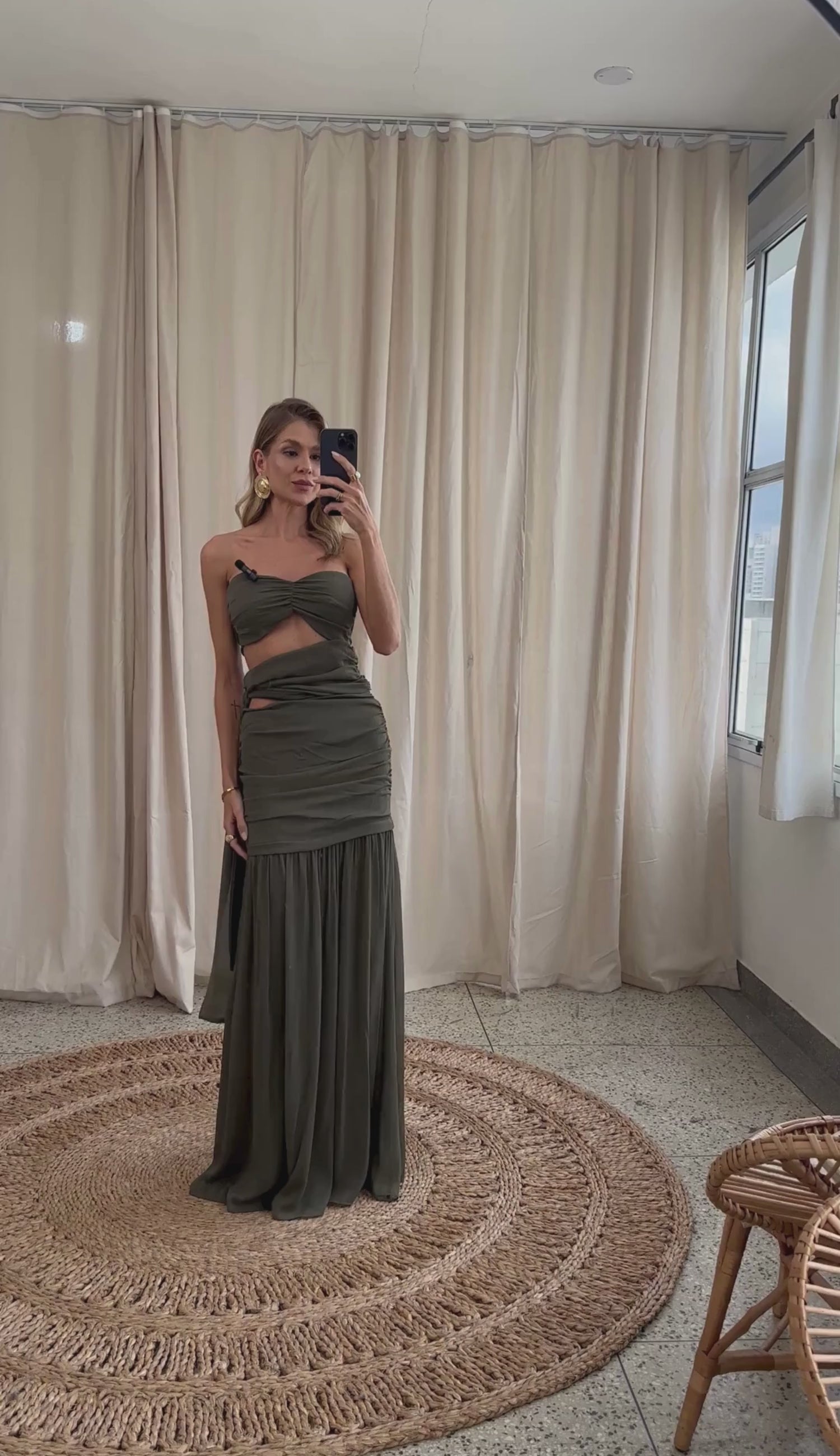Vestido Longo Festa Crepe Chiffon Corina | Laguna