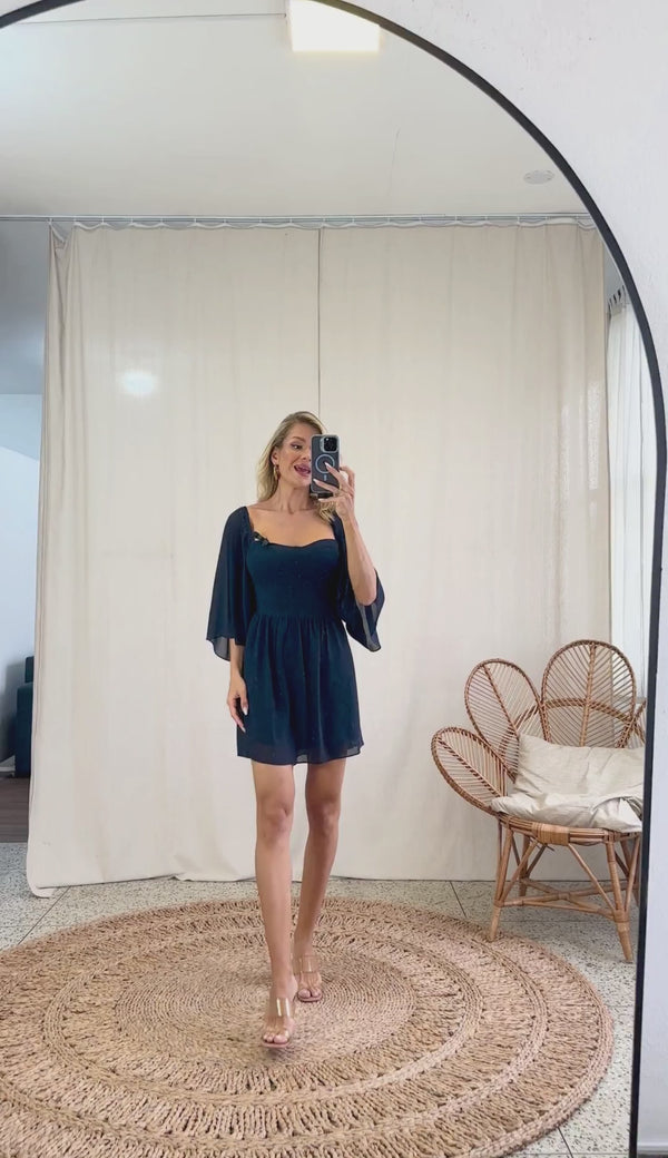 Vestido Curto Crepe Manu | Laguna