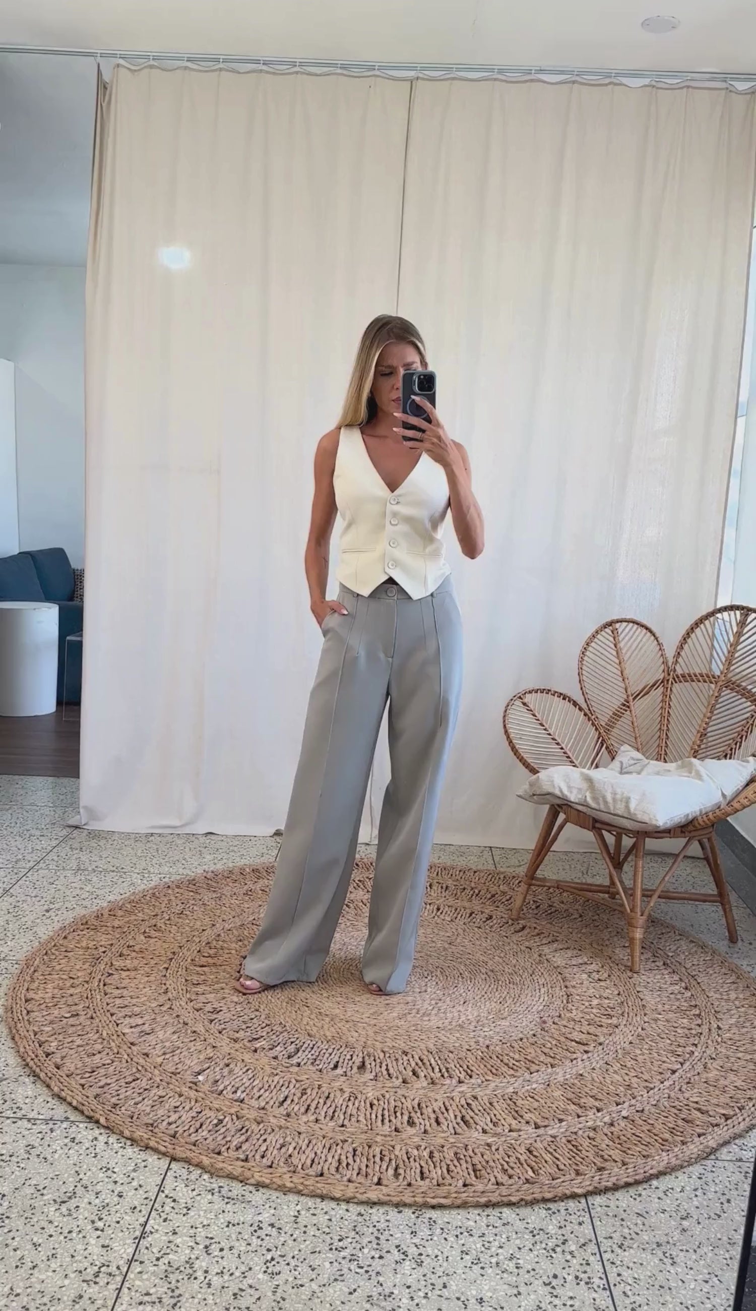 Calça Wide Alfaiataria Fátima | Laguna