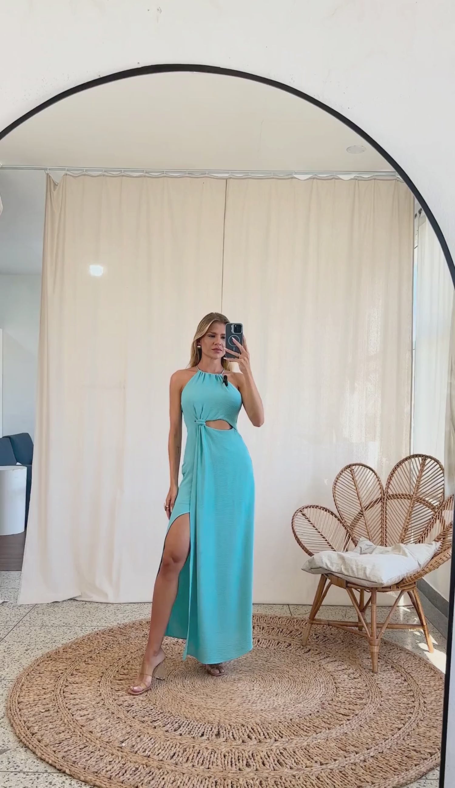 Vestido Assimétrico Crepe Pietra | Laguna