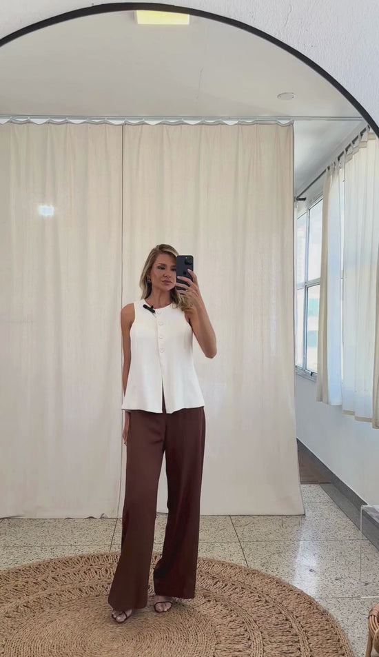Blusa Colete Regata Alfaiataria Caetana | Laguna