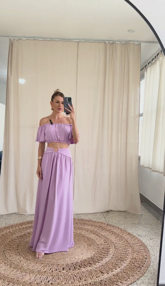 Conjunto em Crepe Texturizado com Efeito Amassadinho Berta | Laguna