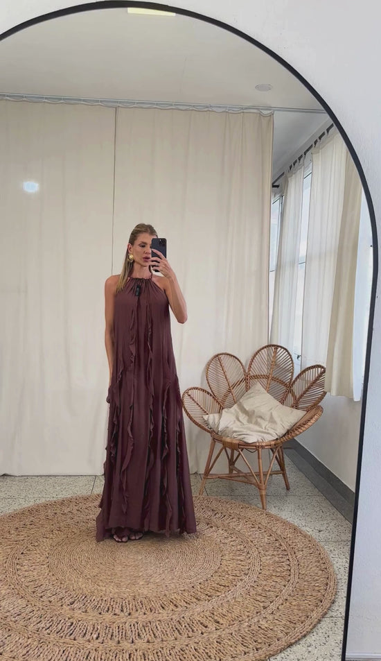 Vestido Longo Poliviscose Moana | Laguna