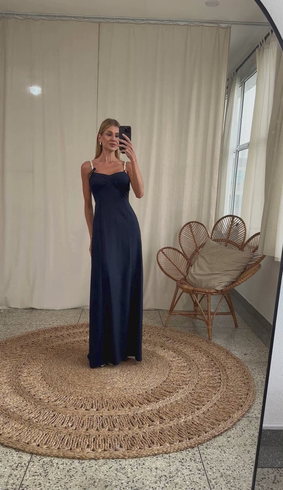 Vestido Longo Linho Margot | Laguna