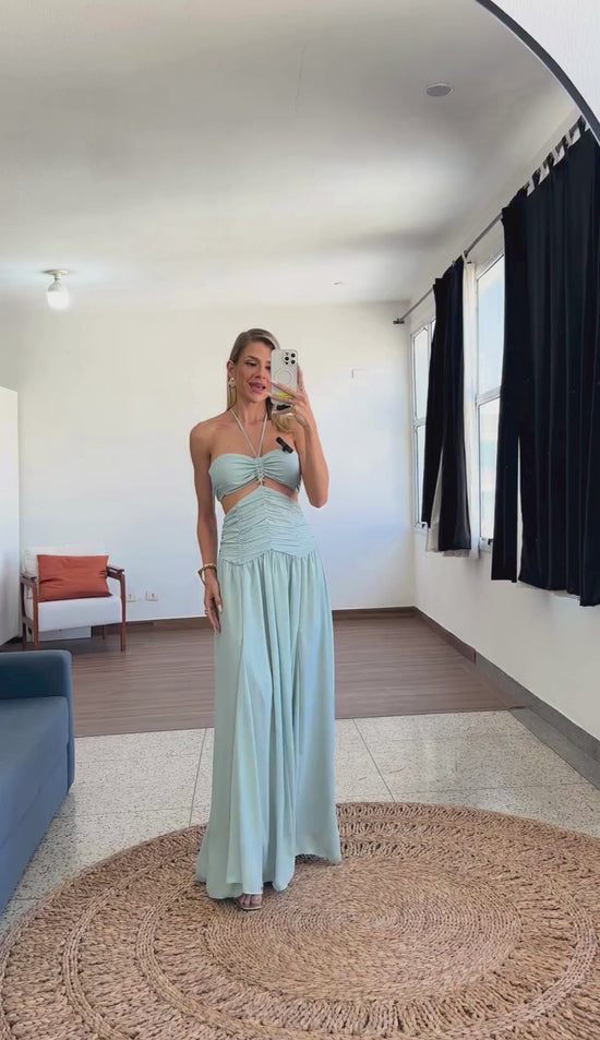 Vestido Longo Festa Crepe Destiny | Laguna