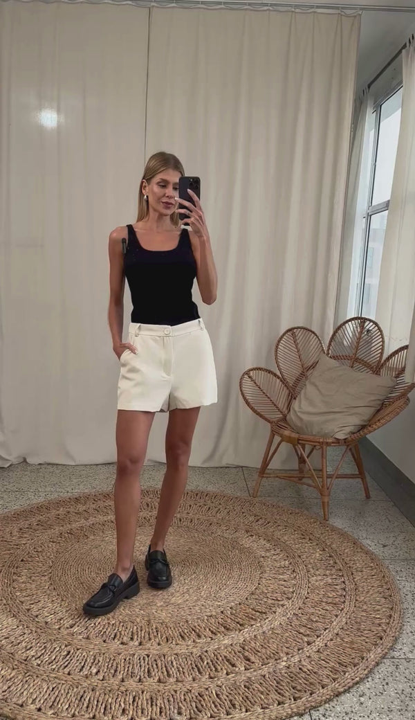Shorts Crepe Alfaiataria Kelly | Laguna