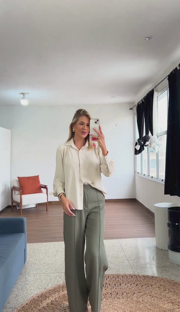 Camisa Crepe Texturizado Luana | Laguna
