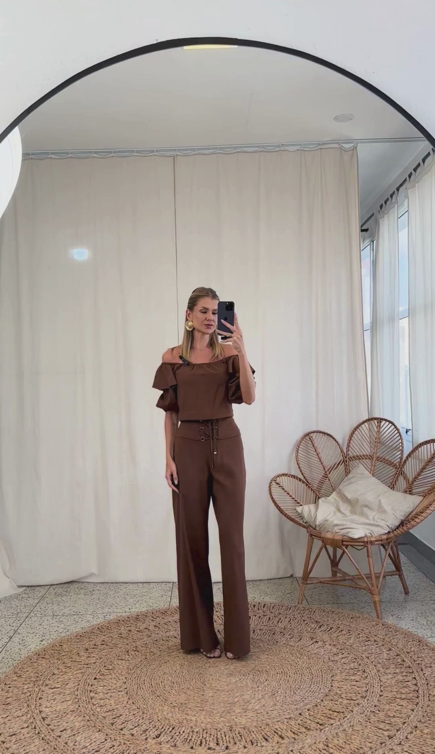 Conjunto Blusa e Calça Linho Fabiana | Laguna