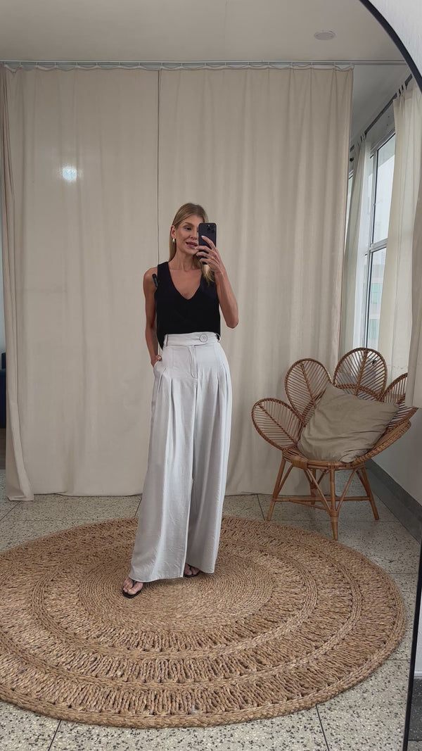 Calça Viscolinho Texturizado Germana | Laguna