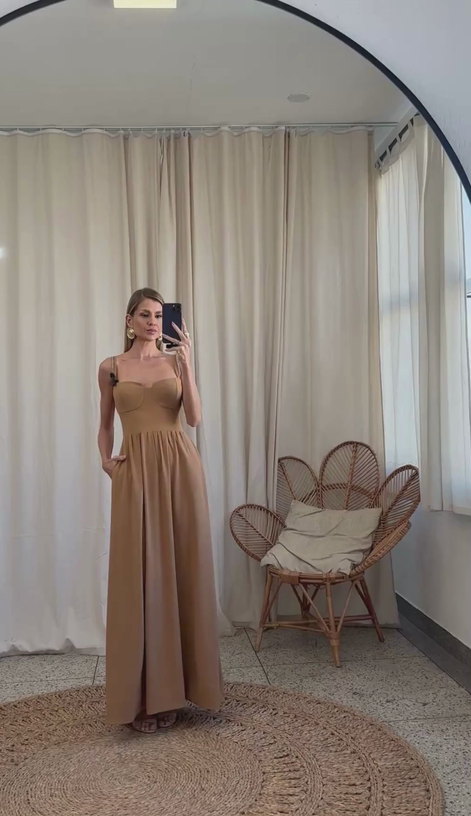 Vestido Evasê Corset Crepe Rayane | Laguna