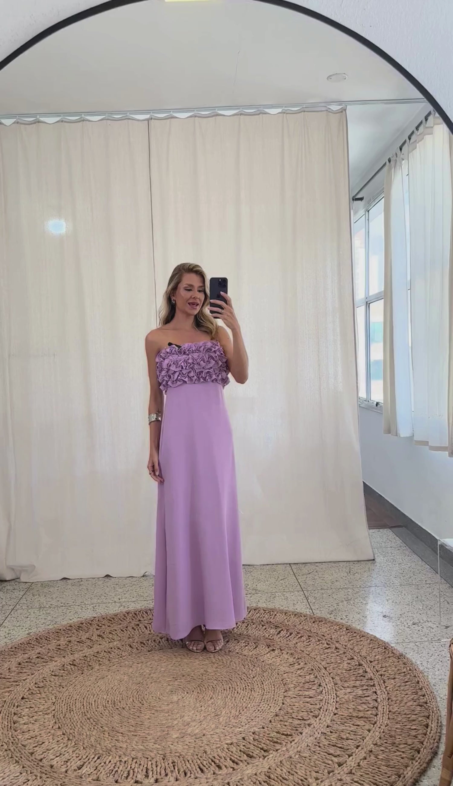 Vestido Longo Festa Crepe Texturizado Pallas | Laguna
