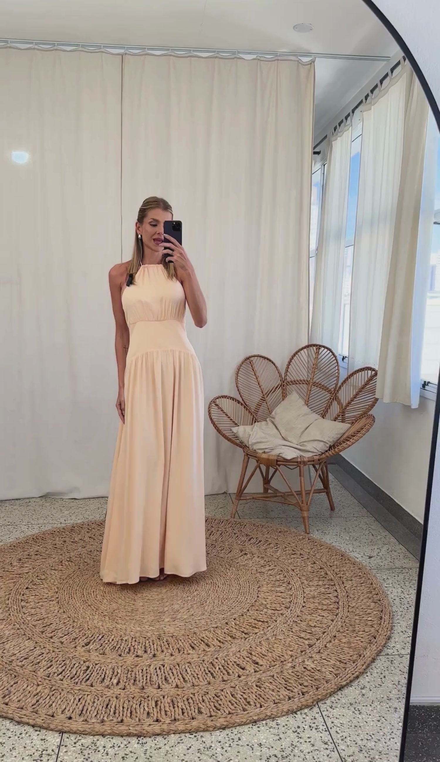 Vestido Longo Frente Única Viscose Pauline | Laguna