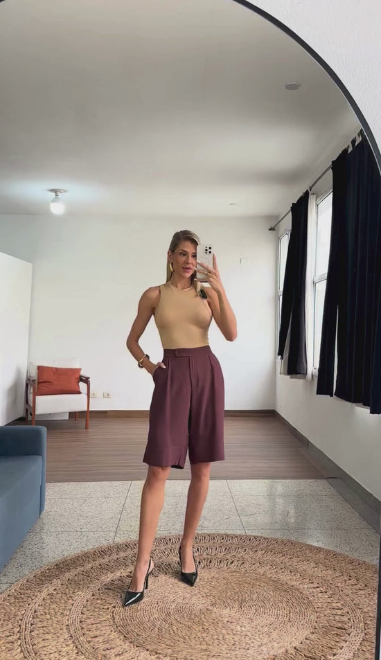 Bermuda Alfaiataria Poliviscose Del | Laguna