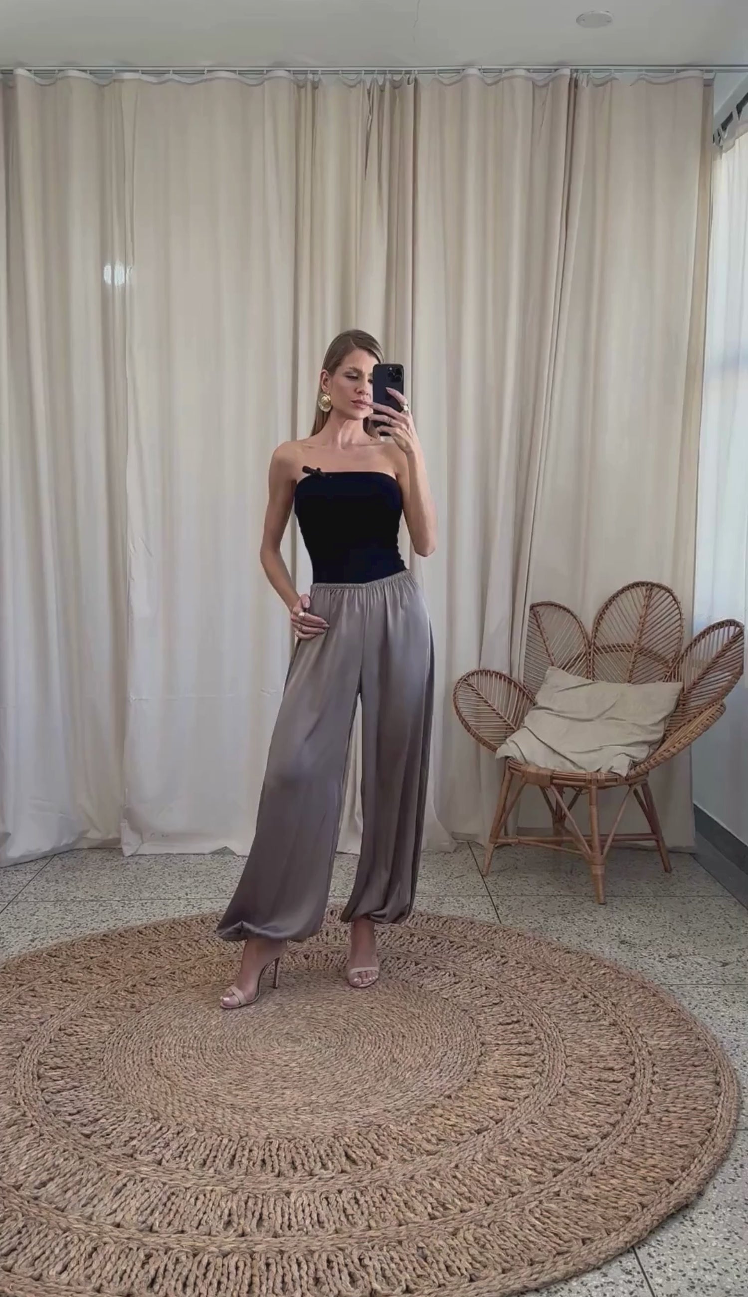 Calça Aladim Cetim Marcela | Laguna