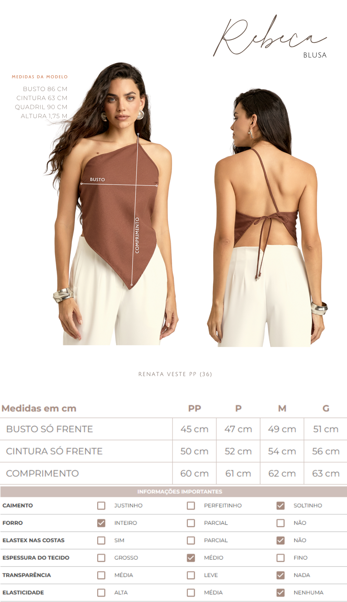 Blusa Assimétrica Linho Rebeca | Laguna