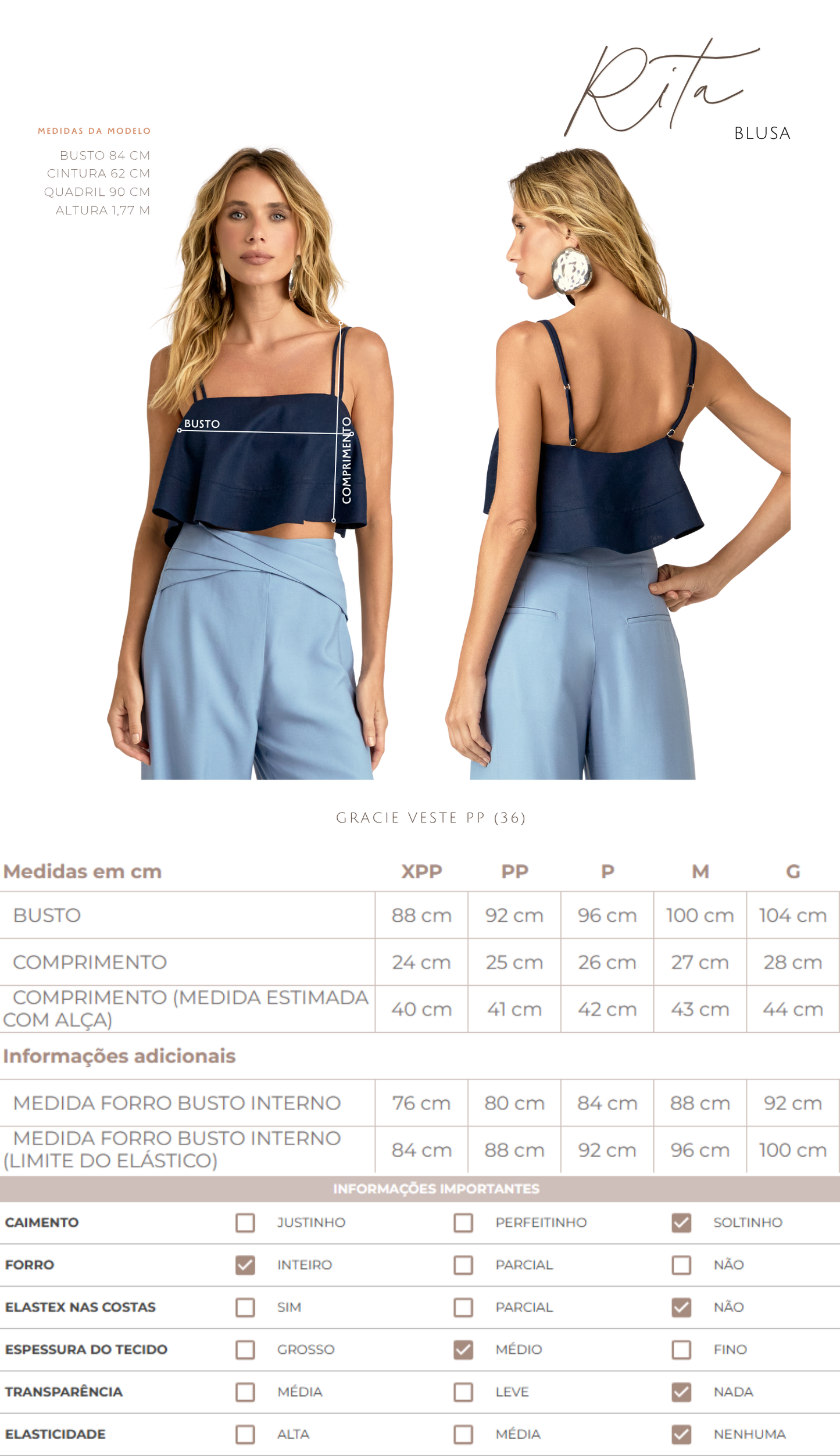Blusa Cropped Linho Rita | Laguna